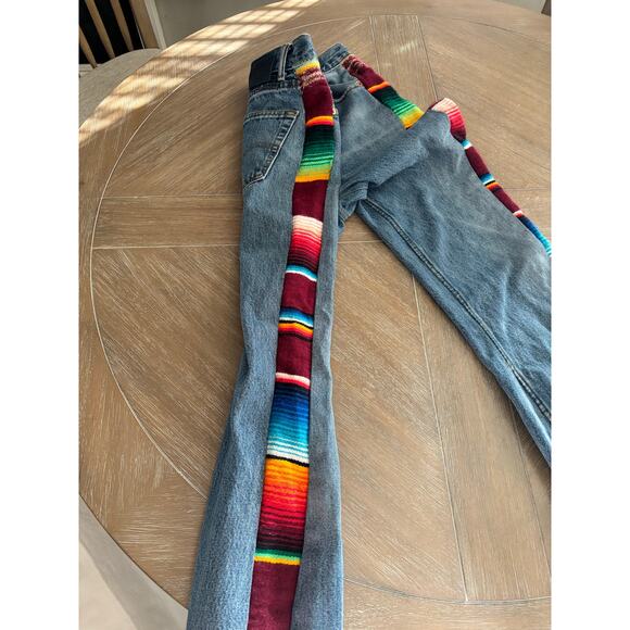 Breyer & Eliot reworked vintage levi jeans boho bell bottom one of a kind sz 26 - Picture 8 of 9